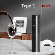 Electric Wine Opener, Automatic Red Wine Bottle Opener, Rechargeable Type-C Cordless Wine Accessory, Gift For Family & Friends