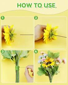 PCS FIVEIZERO 18 Gauge Green Floral Wire Stems Artificial Flower Making,Florist Wire,Flower Wires Crafts,Alambre Para Flores Wreaths, Flower Arrangements And Projects - 棕色 - 查看 11