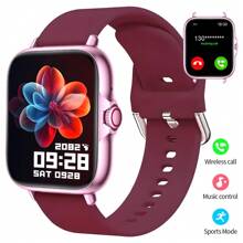 Montre connectée avec écran tactile full touch de 2,01 po, bracelet en silicone unisexe. Montre connectée sport avec podomètre, compteur de calories, modes d'entraînement multiples, alarme, rappel d'appel et de message, compatible Android et iOS. Convient comme cadeau de mode pour hommes/femmes
