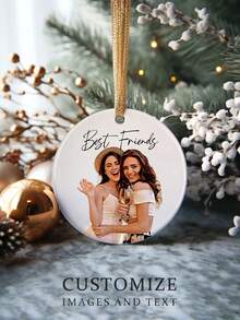 Personalisierter Foto-Weihnachtsbaumschmuck für beste Freunde, Freundschafts-Weihnachtsbaumschmuck, Weihnachtsschmuck für die beste Freundin, Weihnachtsandenken, personalisierter Foto-Weihnachtsbaumschmuck für Freunde, Geschenk für Freunde, Geschenk für sie, Weihnachtsbaumschmuck für die beste Freundin, personalisierter Haustier-Weihnachtsbaumschmuck als Geburtstagsgeschenk, personalisierter Hunde-Weihnachtsbaumschmuck, Geschenke für Tierliebhaber, Erinnerungsgeschenk für Haustiere, Weihnachtsbaumschmuck, Weihnachtsgeschenk, Elegant Living, Artful Living