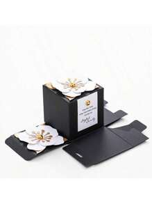 5PCS/10PCS Forest Green Wedding Packaging Box Gift Packaging Gift Box Empty Box Holiday Three-Dimensional Flower Design