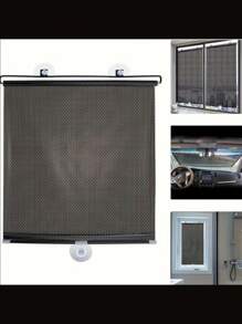 Blackout Roller Blinds Temporary Portable Curtains With Suction Cups, Punch-Free, Sunshade One-Way Mirror Roller Blinds, Daytime Indoor Transparent Visible Roller Blinds, Heat-Controlled Anti-UV Curtains, Blackout PVC Retractable Sunshades, Classic Home Decoration Style, Suitable For Sunshade In Living Rooms, Offices, Doors And Windows, Car Windows, Office Buildings, Restaurants, Bedrooms And Other Scenes.