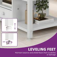 BALCONERA  White & Gray 4-In-1 Multi-Functional Lift-Top Coffee Table – Liftable Table With Drawers & Storage Space, Converts To Dining Table For Living Room/Dining Room - White - View 4