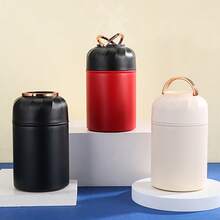 1 Stück 500ml/16,9oz Edelstahl 316 Thermo Lunchbox, tragbarer Edelstahl Lebensmittel Suppenbehälter, vakuumisolierte Lebensmitteldose, geeignet für Suppe, Porridge, Salat und mehr, großes Fassungsvermögen