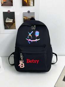 定制专属背包，印上个性化姓名或节日祝福。定制您的专属背包。全新开学季背包，男女学生皆宜，采用尼龙拉链设计，休闲百搭，适合大学生、初中生和小学生。您可以印上姓名、字母、幸运数字等。