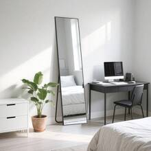 Full-Length Mirror, Unbreakable Lightweight Mirror, Slim, Width 30 X Height 120 Cm, Stand Mirror, Shatterproof Processing, Disaster Prevention, Earthquake Prevention, Compact, Wall-Mounted, Full-Length Mirror, For Single Living, Simple, Foldable, For Dancing, Entrance, Muscle Training