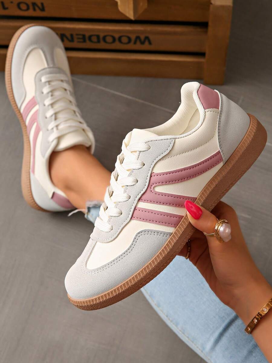 Zapatillas deportivas casuales para mujer, zapatos para correr en carretera, zapatos deportivos planos, pantalones deportivos a juego, shorts, faldas y calcetines versátiles hasta la rodilla