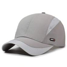 1pc Men's Outdoor Casual Quick-Drying Sun Protection Baseball Cap, Summer - Grey - View 15