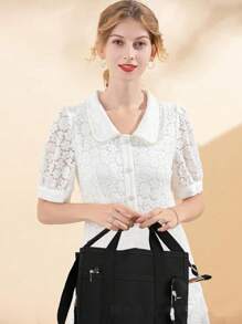 Large Capacity Multi Pocket Shoulder Bag With Compartment, Versatile Handbag With Durable Handles, Black