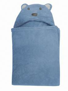 1pc Baby Animal Pattern Blanket, Bath Towel, And Polyester Fiber Bathrobe, Strong Water Absorption, Quick Drying, Baby Bathroom Accessories - Multicolor - View 9