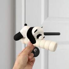 zootime 1pc Baby Room Crawling Panda Door Handle, Simple INS Style Thick Anti-Collision Wall Protector, Static-Free Door Lock Cover, Suitable For Bedroom, Living Room, Nursery, Garden Decor - Multicolor - View 4