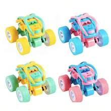 Stunt Inertial 4WD Off-Road RC Car Model, Self-Propelled Stunt Attributes, Inertial Drive No Charging Needed, Smooth Tumbling & Rotating Actions, Durable Body Suitable For Endless Play, An Energetic & Versatile Toy Car! Inertial 4-Wheel Drive Off-Road Toy Car Model, Shockproof, Suitable For Youth Festival, Battery-Free Colorful Macaroon Monster Car Toy - Multicolor - View 4