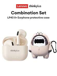 Lenovo LP40 II Bluetooth Earphone Protective Case Set, In-Ear Style Sports Earbuds With Heavy Bass, HD Call, Microphone, Low Latency, Music/Gaming, Long Battery Life, Compact And Portable Wireless Headphones - LP40 II米色+套裝 - 查看 14