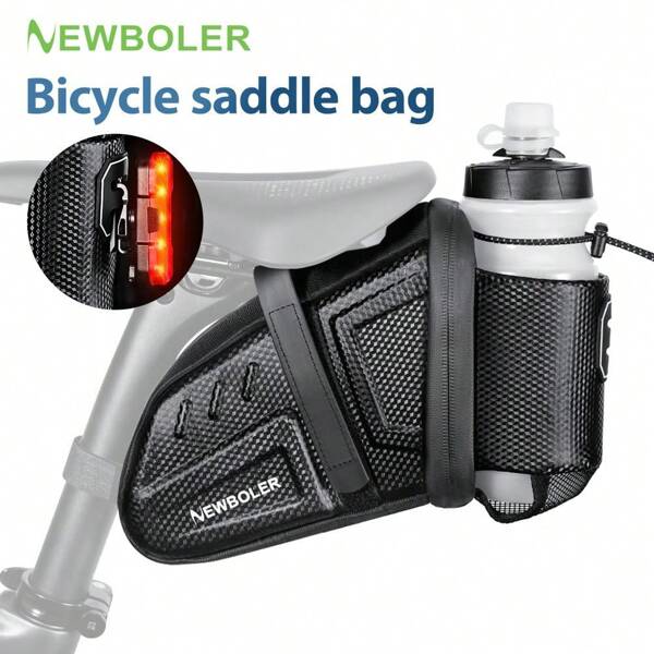 NEWBOLER Waterproof Bicycle Saddle Bag MTB Road Bike Bag Reflective Striped Bicycle Tool Bag MTB Accessories
