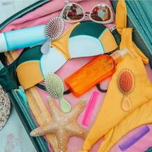 A7 28 Pieces Mini Hair Brush Detangling Hair Combs Set Include 14 Travel Mini Brush For Hair 14 Fine Wide Hair Combs Wet Dry Hair For Girls Women Boys Men