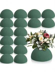 1pc/3pcs/5pcs Xốp hoa hình bán cầu, Xốp hoa tròn, Xốp hoa nhân tạo màu xanh lá cây dùng trang trí đám cưới, Quả cầu xốp hoa giống thật, Thích hợp cho làm vườn, đám cưới, Cắm hoa, Xốp xốp thấm nước - Nhiều màu - Xem 16