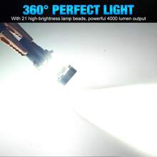 2Pcs 16W T15 LED Bulb W16W LED Lamp Canbus No Error 3014 21-SMD 912 921 LED Lights 12V Car Backup Reverse Light 4000LM 6000K - T15 - View 7