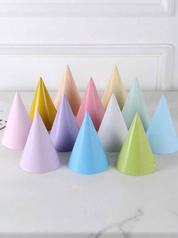 10 piezas Sombrero de fiesta de colores pastel, sombrero de cono de fiesta de cumpleaños, sombrero de papel de cono de pastel lindo, corona linda, combinación de sombrero de fiesta de cumpleaños para adultos, sombrero decorativo para despedida de soltera, boda y fiestas, sombrero colorido con decoración dorada, sombrero de fiesta de cumpleaños, suministros de fiesta - Diseño de cono de helado en una variedad de colores (rosa, morado, azul claro) perfecto para cumpleaños, celebraciones de verano y eventos con temática hawaiana, decoraciones de fiesta hawaiana