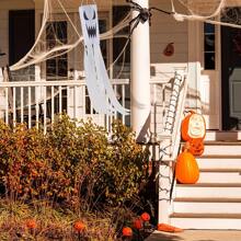 1pc Halloween Outdoor Yard Decoration Ghost Wind Bag - Battery Free, Suitable For Holiday Party Yard, Home Entrance, Office And Window Decor