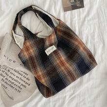 Women Shoulder Bags - 橘子黑格 - 查看 1
