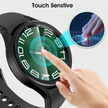 3 piezas de vidrio templado compatible con Samsung Galaxy Watch Ultra 8 7 6 FE Classic 5 Pro 4 de 40mm, 43mm, 44mm y 47mm, protector de pantalla con herramienta de alineación y kit de instalación fácil