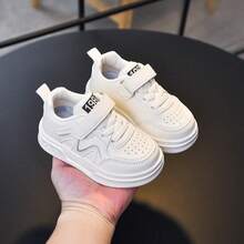 Zapatos para bebe, zapatos deportivos para niños,Zapatos infantiles de estilo minimalista y moderno,zapatos blancos coreanos de suela blanda para niñas - Blanco - Ver 7