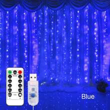 Lampu Hias LED 200 Buah dengan 8 Mode, Bertenaga USB, Lampu Dekoratif untuk Pernikahan, Natal, Kamar Tidur, Pesta Ulang Tahun, dan Jendela Dalam Ruangan - Lampu Tirai USB - View 2