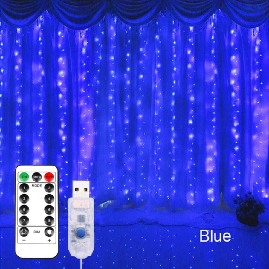 Lampu Hias LED 200 Buah dengan 8 Mode, Bertenaga USB, Lampu Dekoratif untuk Pernikahan, Natal, Kamar Tidur, Pesta Ulang Tahun, dan Jendela Dalam Ruangan