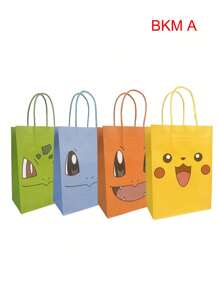 pokemon 1/4/8 Stücke Pokemon Pokémon Geschenktüten mit Pikachu und Spritze - Süße Partytüte für Geburtstage, Veranstaltungen und Feiern, perfekt für Fans und um jedem Anlass Spaß zu verleihen (einige Teile können zufällig sein)