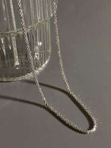 1 件简约闪亮锁骨链，适合日常佩戴 - 銀色 - 查看 3