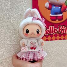 1pc(Excluding Dolls) Dollhouse Mini Cartoon Animal Shy Pig Model Creative Neck Hanging Accessories Doll Pendant Cloth Hanging Party Gift