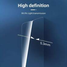 3 片装钢化玻璃屏幕保护膜适用于 11/12/13/14/15 Pro Max X/XR/XS/ 超薄光面 9H 硬度防碎防刮防指纹高清透明膜屏幕保护必备品，适用于日常防护、办公室、家用手机屏幕保护膜手机配件防水防震防摔防摔全覆盖