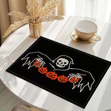 1/4/6件万圣节系列餐垫，主要属于万圣节，节日餐垫，适合派对厨房餐厅装饰，防滑耐热，万圣节快乐餐垫农舍室内厨房餐桌装饰家庭派对，适用于厨房餐桌，室内/室外可洗餐垫可擦拭桌垫。