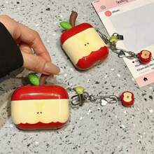 1pc Cute 3D Apple Style Protective Case For AirPods Pro 1st/2nd/3rd/4th Generation Bluetooth Earphones