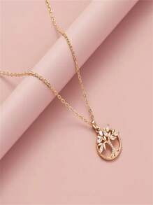 1 pezzo Collana con ciondolo unico e brillante Albero della Vita, regalo di gioielleria alla moda per compleanni, feste, commemorazioni