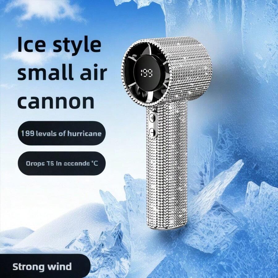 199-Level Adjustable High-Speed Portable Handheld Turbo Fan, USB Rechargeable Mini Fan With An Ultra-Long Battery Of 1800mAh