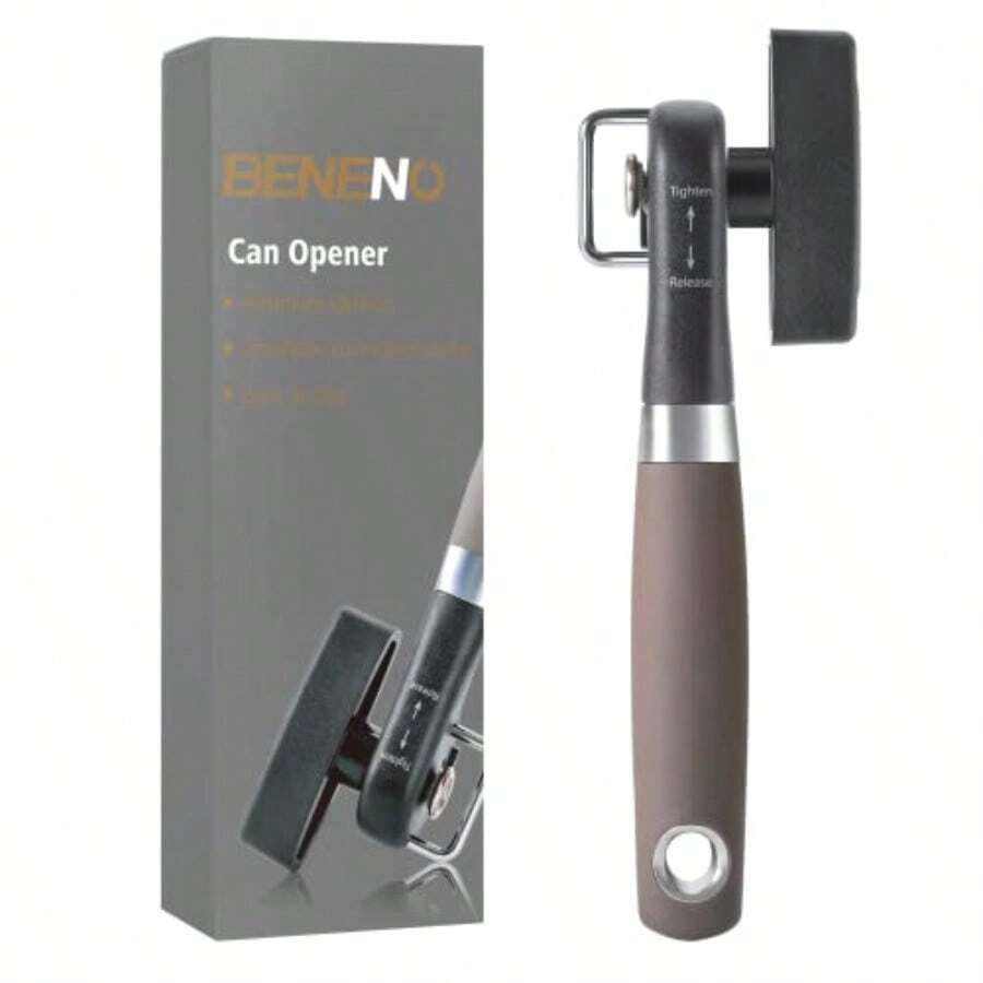 Manual Can Opener With Safe Side Cut And Smooth Edge Durable Sharp Blade EffortSaving Knob And Comfortable NonSlip Handle Green - 棕色 - 查看 1