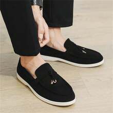 Men's Slip-On Casual Shoes - Lightweight Breathable Fabric Low-Top Sneakers, Round Toe And PU Sole, Versatile Streetwear, Suitable For Outdoor Daily Wear, Simple Shoe Design, Comfortable Lining