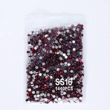 SS3-SS60 Deep Red High Quality Glass Flat Bottom Diamond With 12 Equal Cut Facets, Suitable For DIY Jewelry, Clothing And Other DIY Projects
