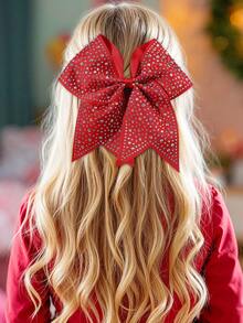 1件/2件/5件套 校园风啦啦队大蝴蝶结纯色发箍，燕尾服水钻装饰发圈，适合日常佩戴和运动 - 彩色 - 查看 17
