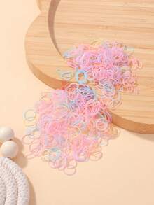 500pcs Colorful Candy-Colored Baby Hair Scrunchies, Cute Baby Hair Ties, Baby Hair Accessories
