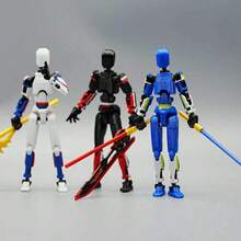 T13 可动人偶已组装完毕。这是一套包含多种颜色的泰坦13可动人偶套装。套装中还包含一个3D打印的T13幸运机器人模型和一个诺瓦13可动人偶。 - 彩色 - 查看 5