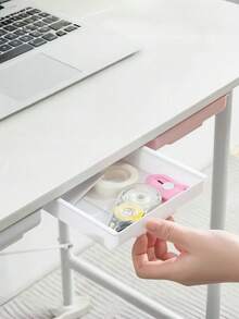 1 件隐藏式抽屉桌下收纳盒，大容量隐形办公桌底部抽屉，拉出式办公桌收纳架，女性开学季收纳整理器旅行必需品返校宿舍收纳秋季装饰