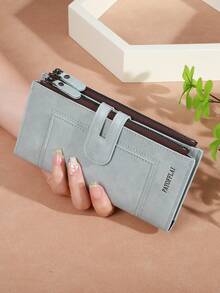 MADLEY Classic Solid Color Long Clutch Wallet Multi-Functional Lightweight Coin Purse Minimalist Retro Style Wallet For Men Wallet Purse Wallet Long Wallet For Women Wallet - Multicolor - View 9