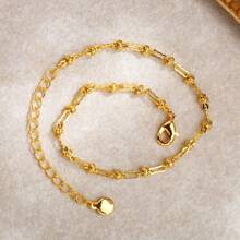 1 件 18K 镀不锈钢简约时尚女士手链，适合派对、约会、办公室佩戴