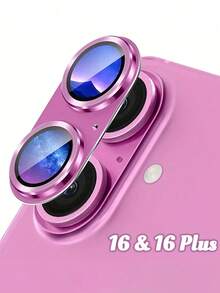 Glass Camera Lens Protector For IPhone 16/16 Plus - 2 In 1 Metal Frosted Lens Cover, Flash Unblocked, Smooth Screen Surface For IPhone Waterproof Shockproof Anti-Fall Anti-Fall Scratch Resistant Anti-Fingerprint Full Cover