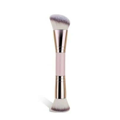 一套便携式双头多功能面部化妆刷，包含粉底刷、修容刷、散粉刷和腮红刷，男女通用。