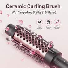 Professional Thermal Brush Heated Round Brush, Ionic Hot Curling Brushes, Makes Hair Shinier & Smoother, 1.5 Inch, 5 Temp Settings, Universal Voltage, Easy To Use, Gifts For Women