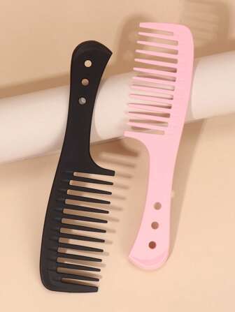 1/3 件套发梳套装 - 多功能发梳，宽齿梳，采用优质 ABS 材料制成，男女通用，适用于各种发型，另附发夹、发饰、返校用品