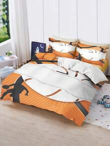 1/3 件定制羽绒被套，撕破篮球图案羽绒被套，儿童个性化羽绒被套，涤纶面料，数码印花，男童专属床上用品，面料为 90 克面料